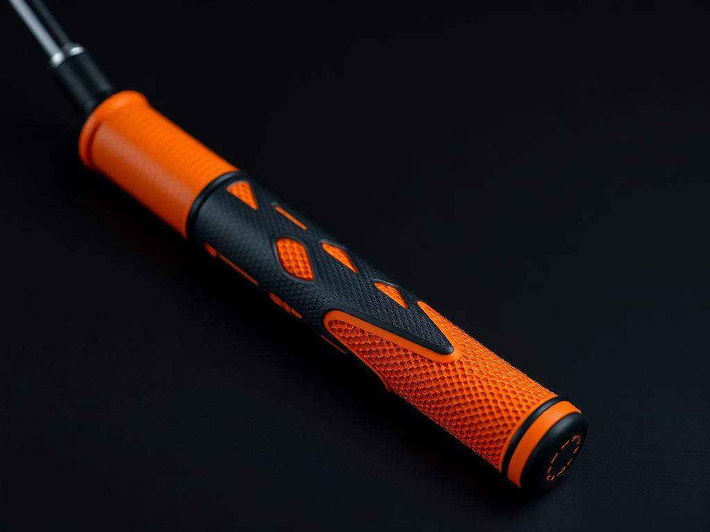 Custom 3D printed golf club grip with anatomical finger contours
